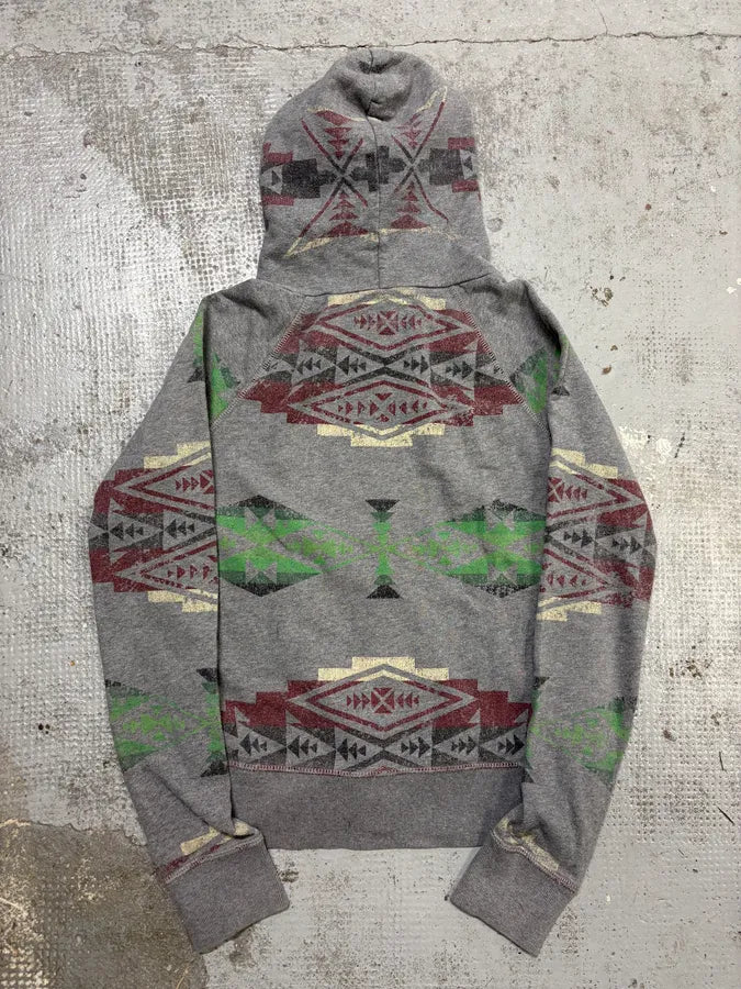 2010s Ralph Lauren Grey Native Zip-up Hoodie nmWNNQJ 5