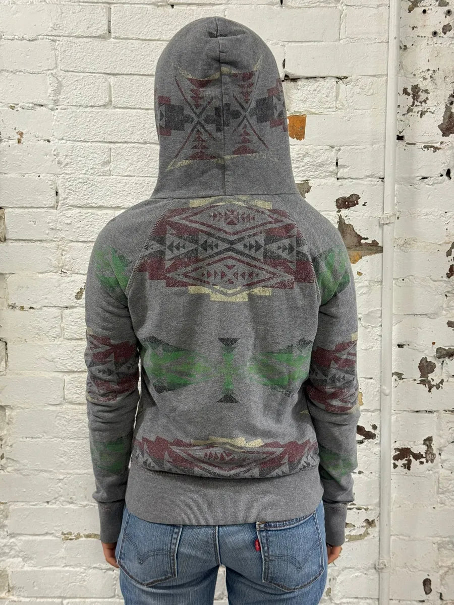 2010s Ralph Lauren Grey Native Zip-up Hoodie nmWNNQJ 2