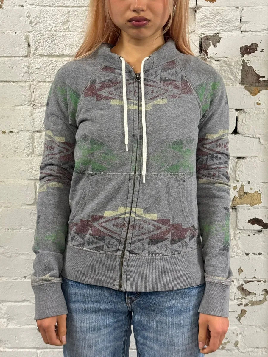 2010s Ralph Lauren Grey Native Zip-up Hoodie nmWNNQJ 1