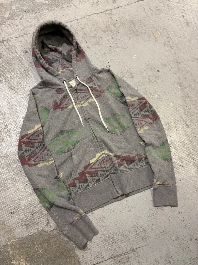 2010s Ralph Lauren Grey Native Zip-up Hoodie nmWNNQJ 3
