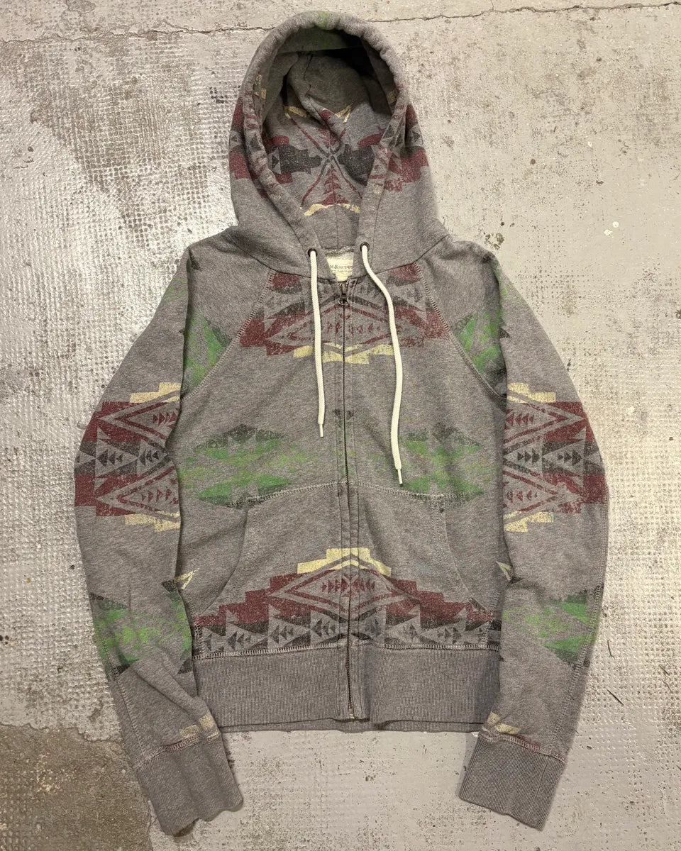 2010s Ralph Lauren Grey Native Zip-up Hoodie nmWNNQJ 0