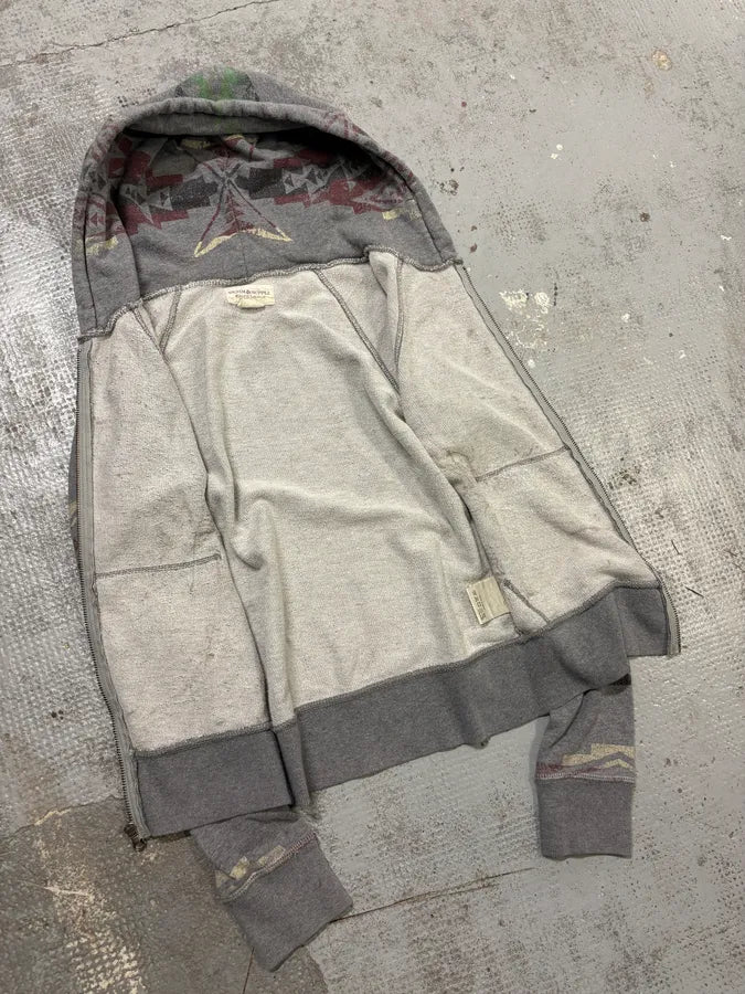 2010s Ralph Lauren Grey Native Zip-up Hoodie nmWNNQJ 6