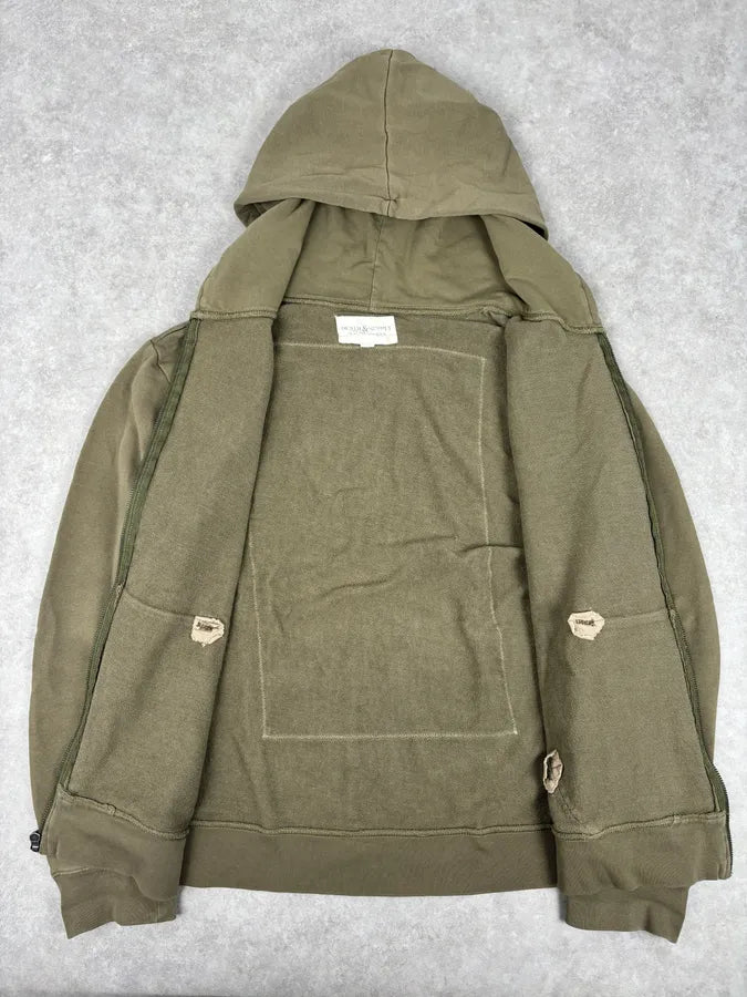 2010s Ralph Lauren Khaki Green American Flag Zip-up Hoodie eDafBPQ 6