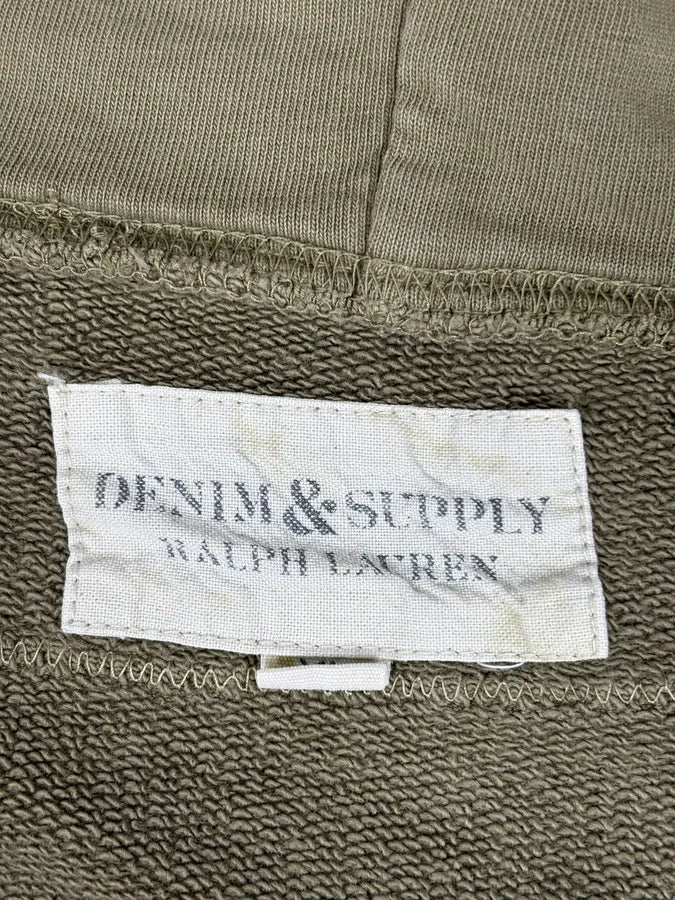 2010s Ralph Lauren Khaki Green American Flag Zip-up Hoodie eDafBPQ 8