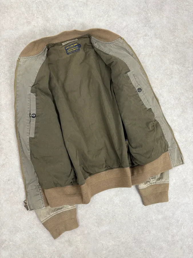 2000s Ralph Lauren Khaki Military Tiger Bomber Jacket EpyjmmP 6