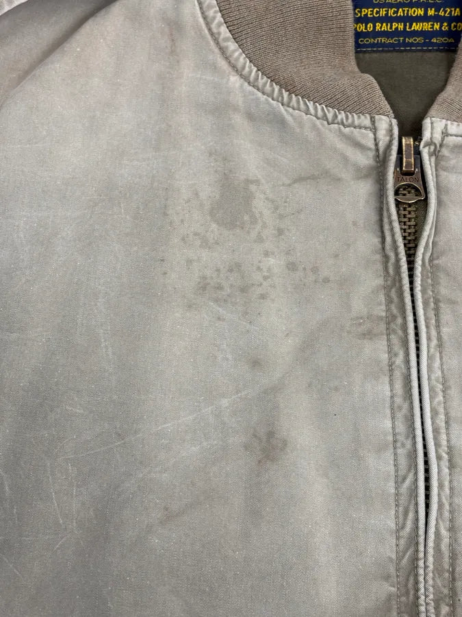 2000s Ralph Lauren Khaki Military Tiger Bomber Jacket EpyjmmP 9