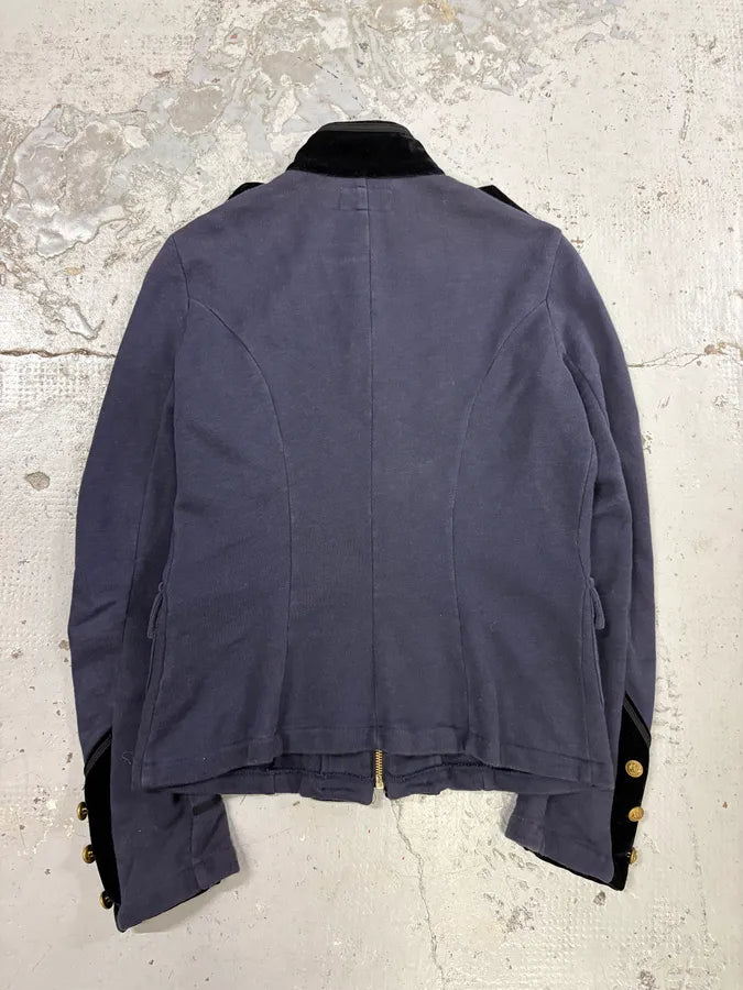 2000s Ralph Lauren Navy & Black Velvet Officer Jacket iieYLCR 5