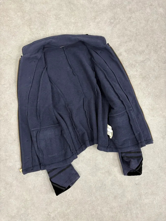 2010s Ralph Lauren Navy & Black Velvet Officer Jacket tJcxhdG 6