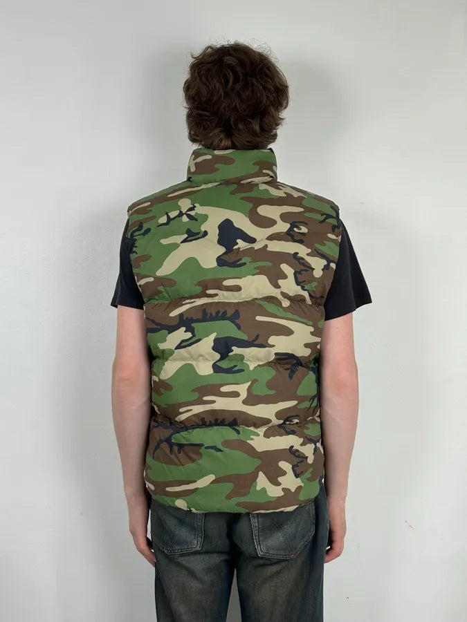 2000s Ralph Lauren Navy & Camo Reversible USA FLAG Puffer Vest rQrwTCg 5