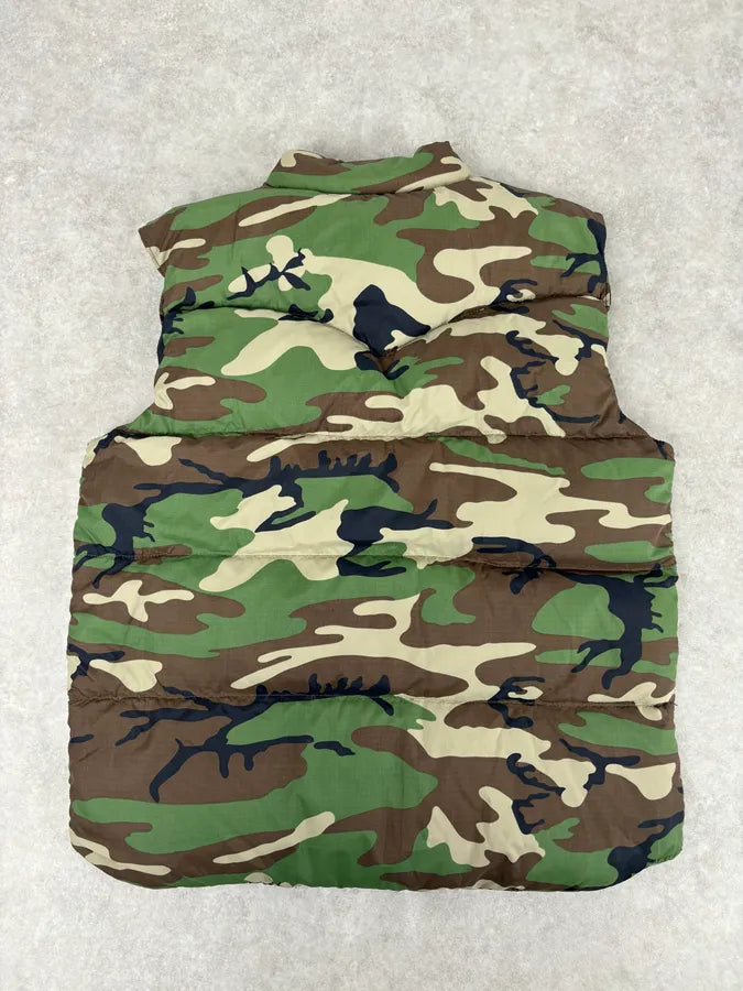 2000s Ralph Lauren Navy & Camo Reversible USA FLAG Puffer Vest rQrwTCg 9