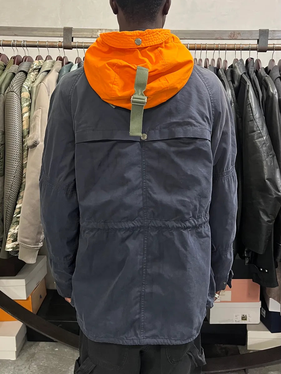 2000s Ralph Lauren Navy & Orange Hooded Parka Jacket XNARGAz 4