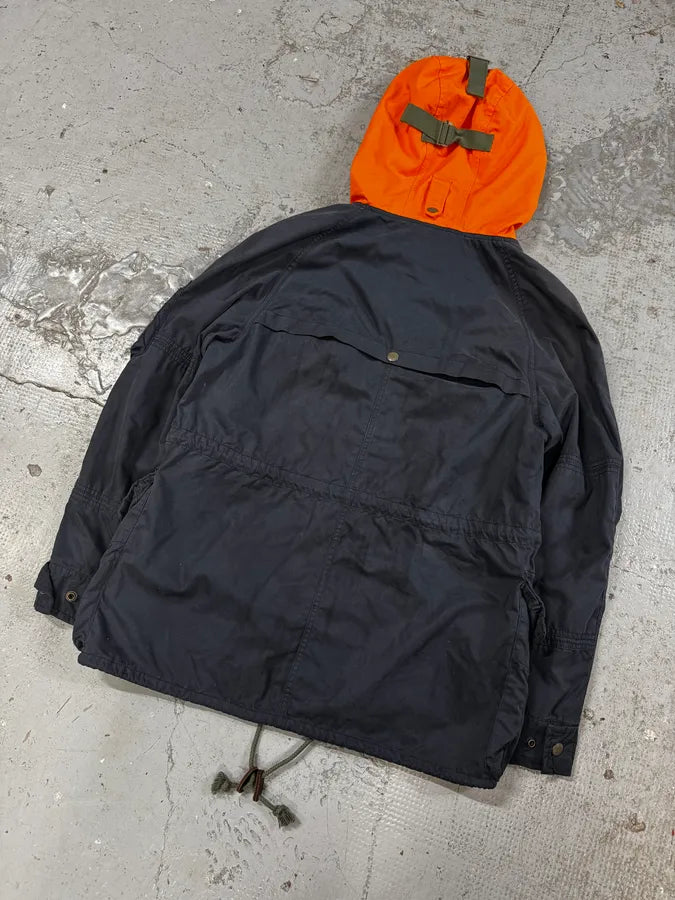 2000s Ralph Lauren Navy & Orange Hooded Parka Jacket XNARGAz 5