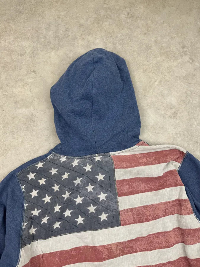 2010s Ralph Lauren Navy American Flag Zip-up Hooded Sweater WQCfTsQ 6