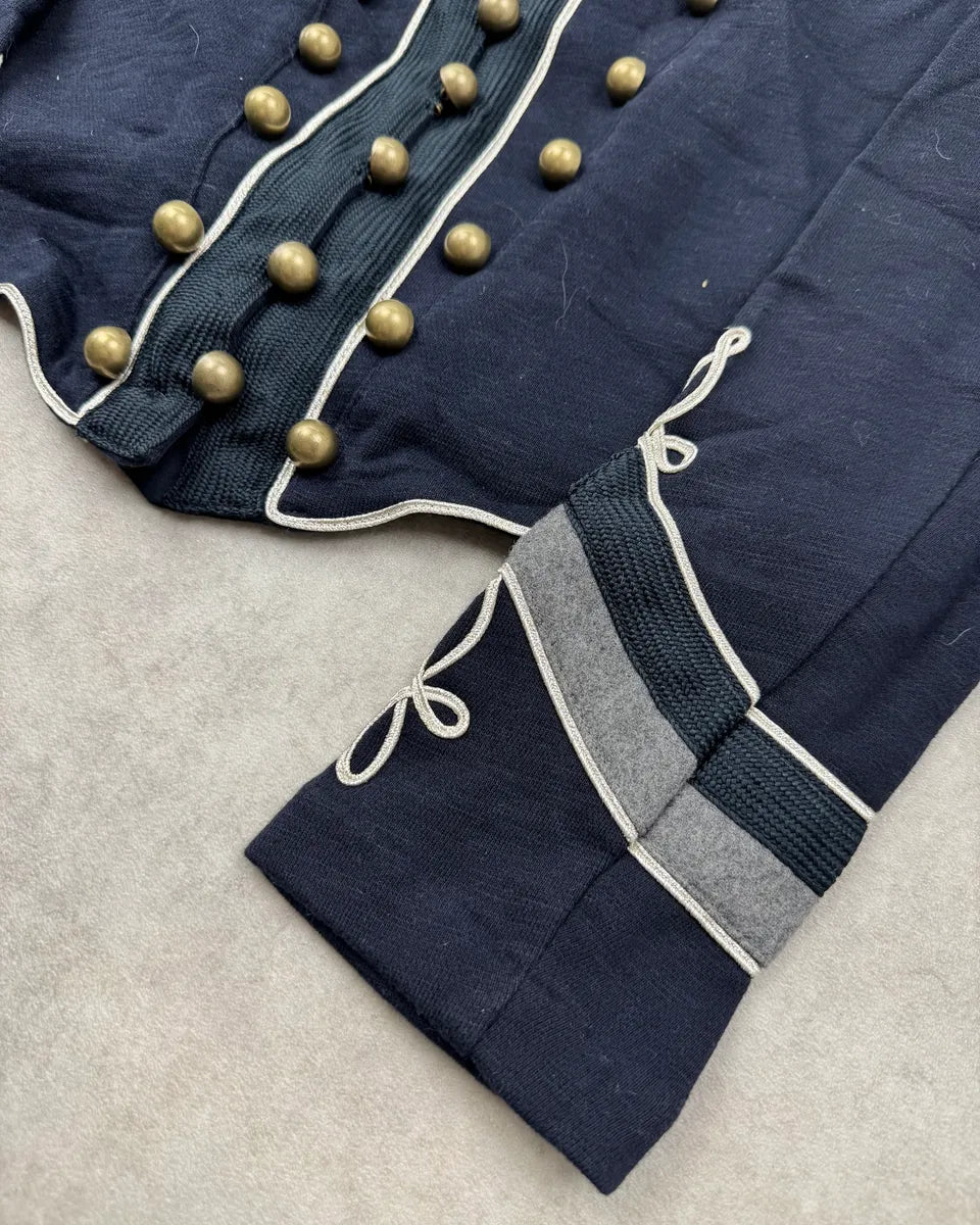 2000s Ralph Lauren Navy Embroidered Officer Jacket qLMgZUl 5