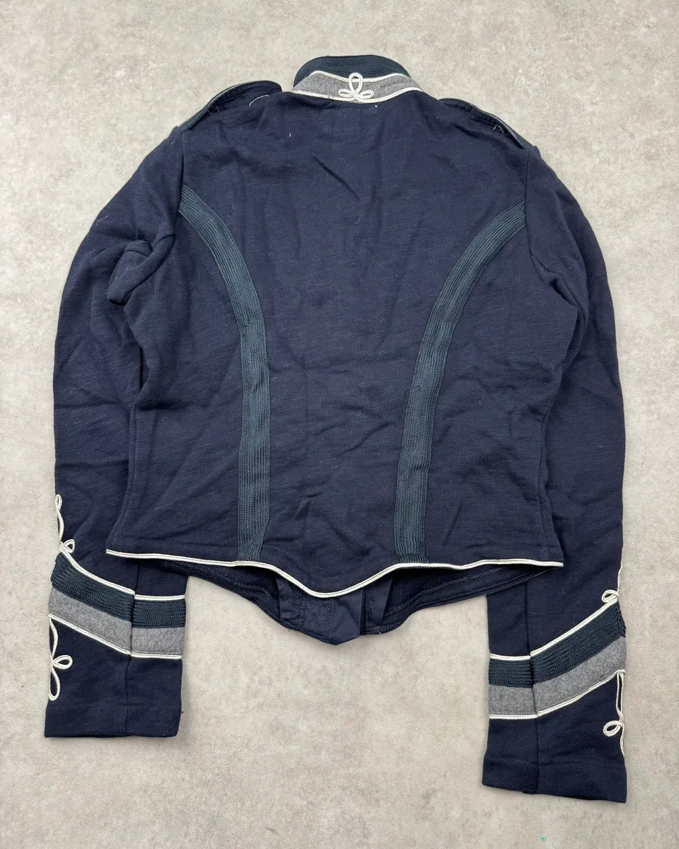 2000s Ralph Lauren Navy Embroidered Officer Jacket qLMgZUl 6