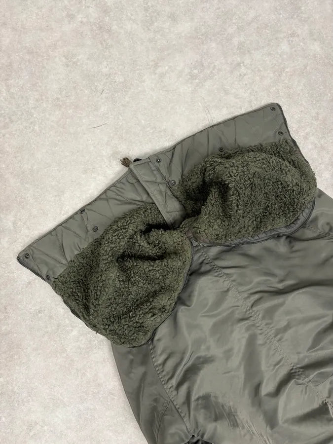 2010s Ralph Lauren Aviator Olive Military Hooded Bomber Jacket dnXwTgv 9