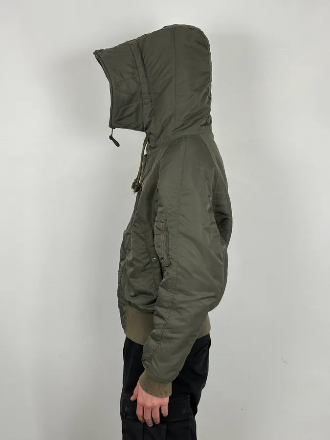 2010s Ralph Lauren Aviator Olive Military Hooded Bomber Jacket dnXwTgv 2