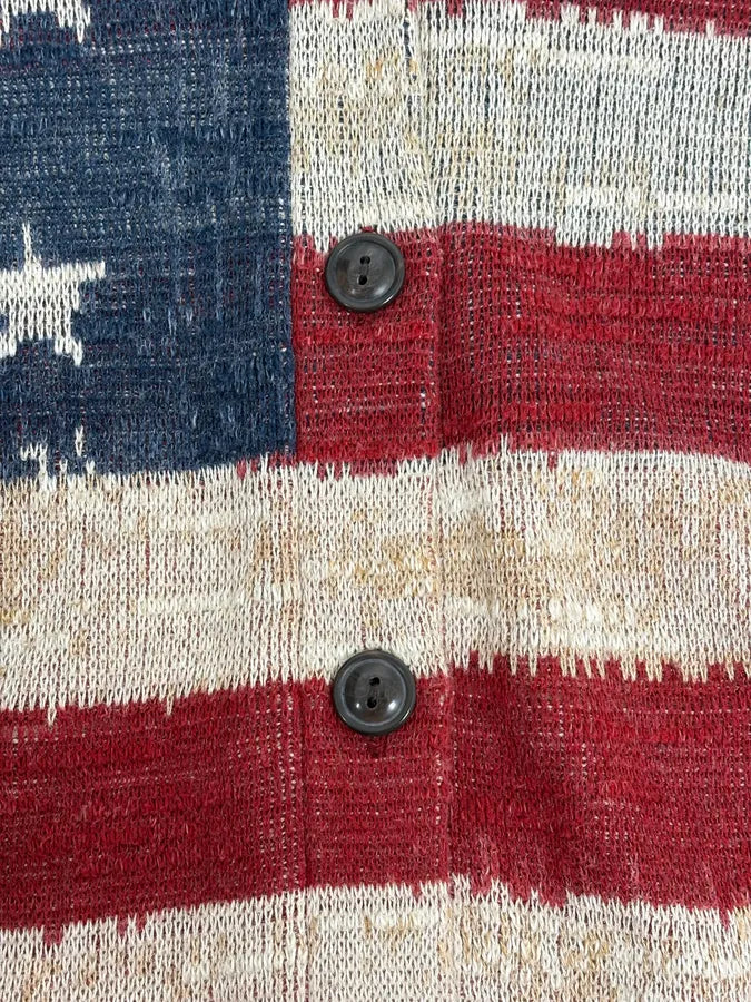 2000s Ralph Lauren Supply USA Flag Cardigan Gilet jkKmKaN 8