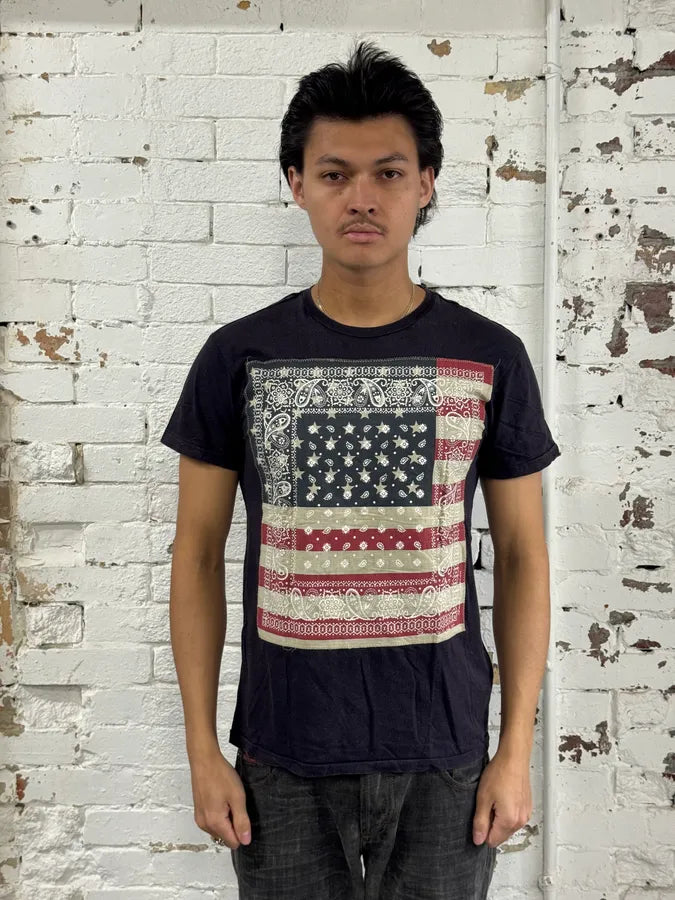 2000s Ralph Lauren US Flag Purple T-Shirt fdEZfWj 1