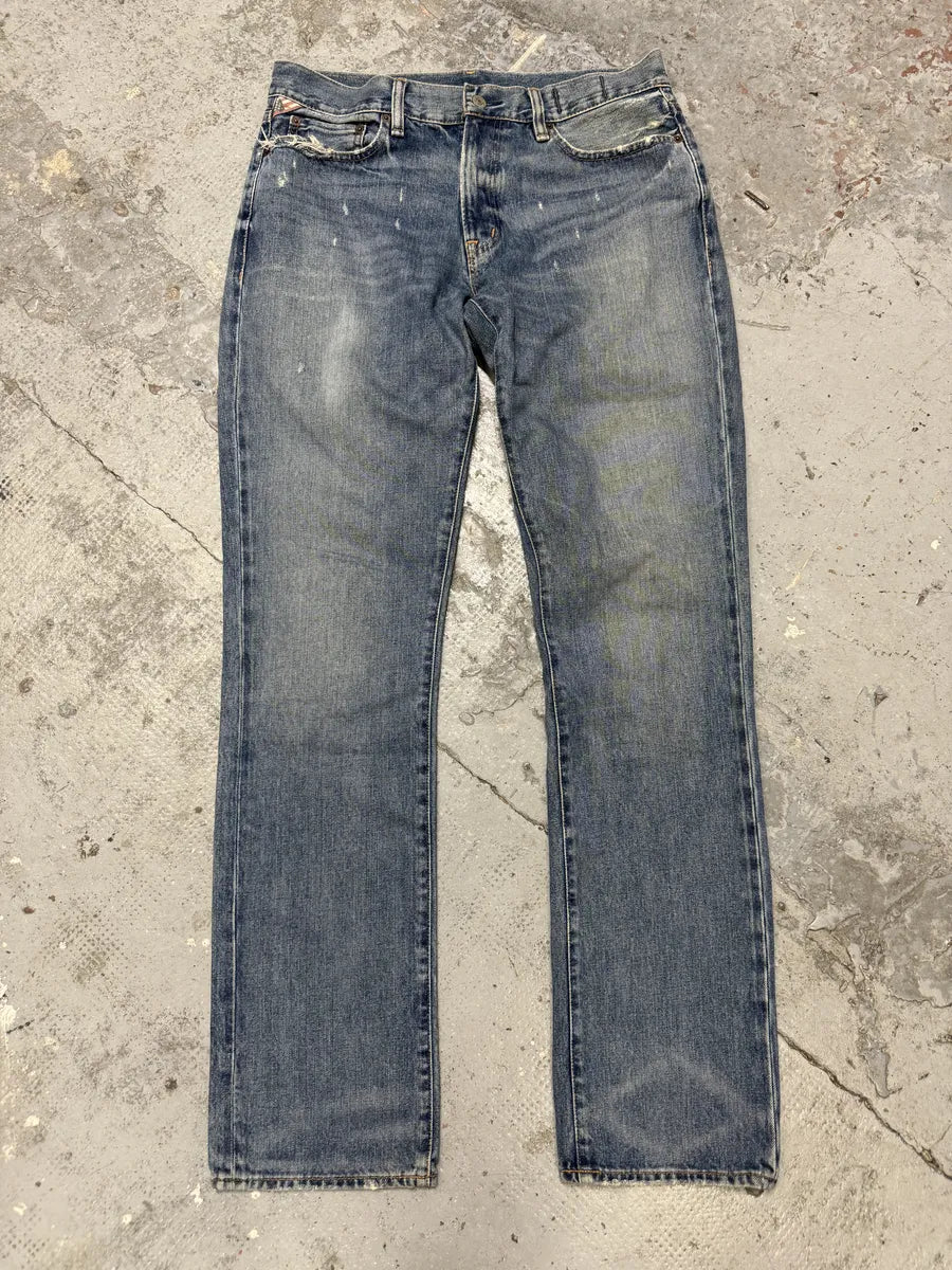 2000s Ralph Lauren USA Denim & Supply Blue Faded Jeans punAkgs 0