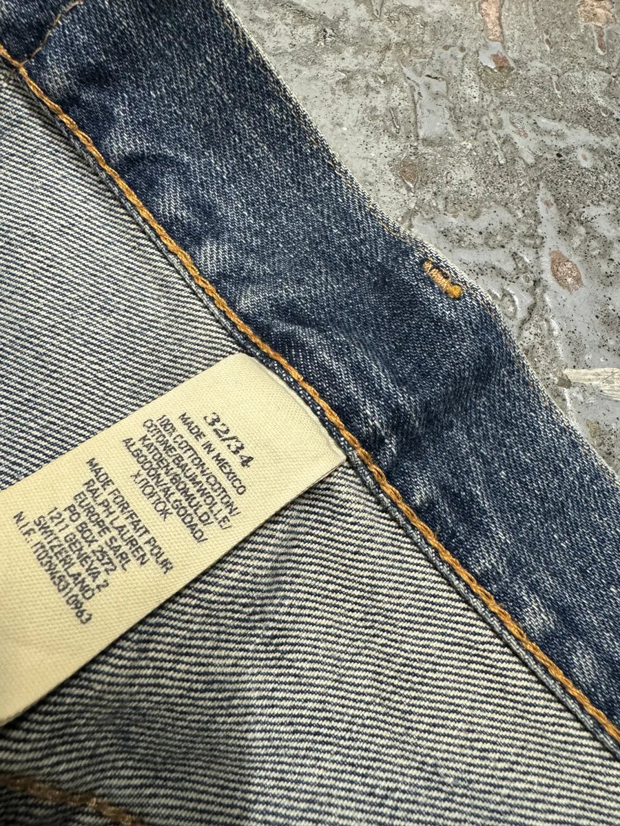 2000s Ralph Lauren USA Denim & Supply Blue Faded Jeans punAkgs 6