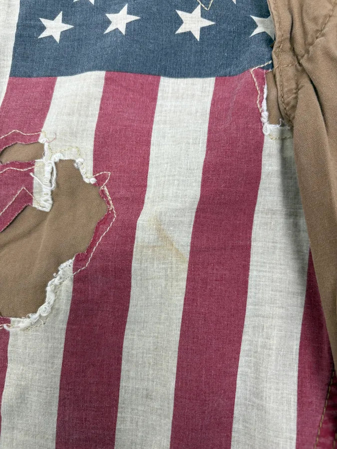 2000s Ralph Lauren USA Distressed Flag Beige Shorts jCFsUFT 8