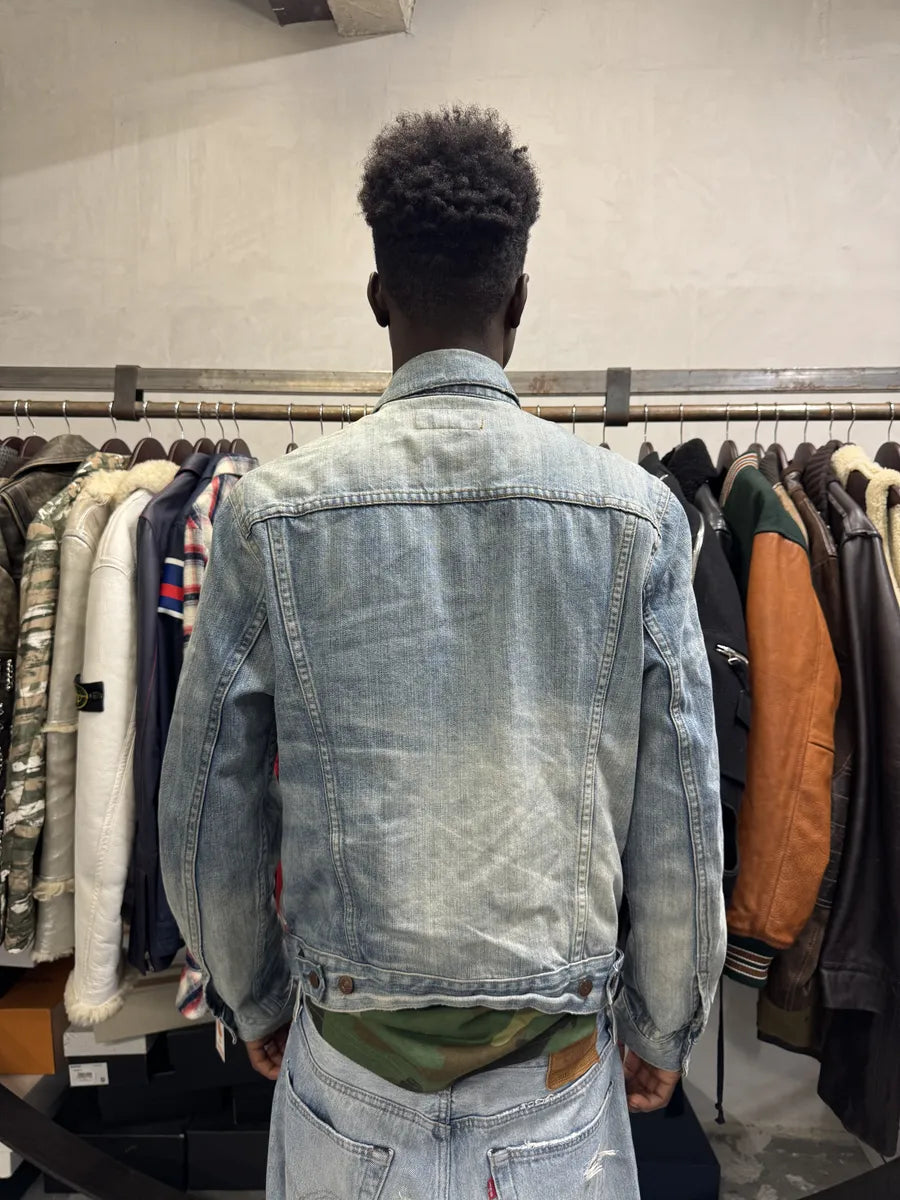 2000s Ralph Lauren USA Flag Blue Denim Jacket QIqSUIZ 2