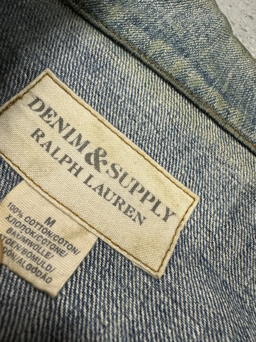 2000s Ralph Lauren USA Flag Blue Denim Jacket QIqSUIZ 7