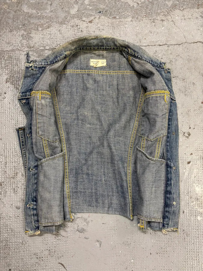 2000s Ralph Lauren USA Flag Blue Denim Vest Jacket vGXwITa 6