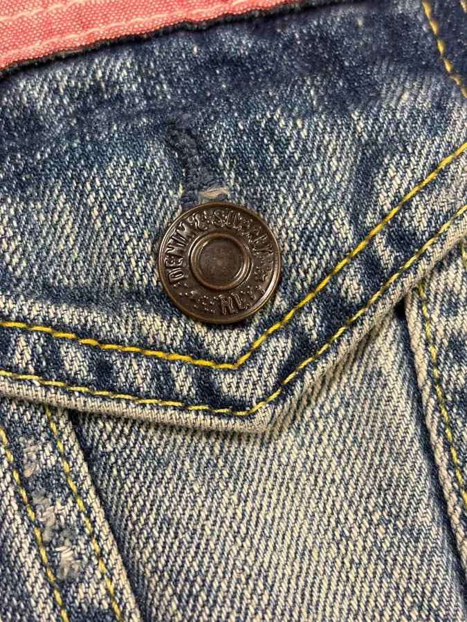 2000s Ralph Lauren USA Flag Blue Denim Vest Jacket vGXwITa 7