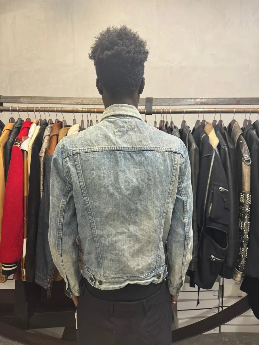 2000s Ralph Lauren USA Flag Blue Faded Denim Jacket HJOQrOw 2