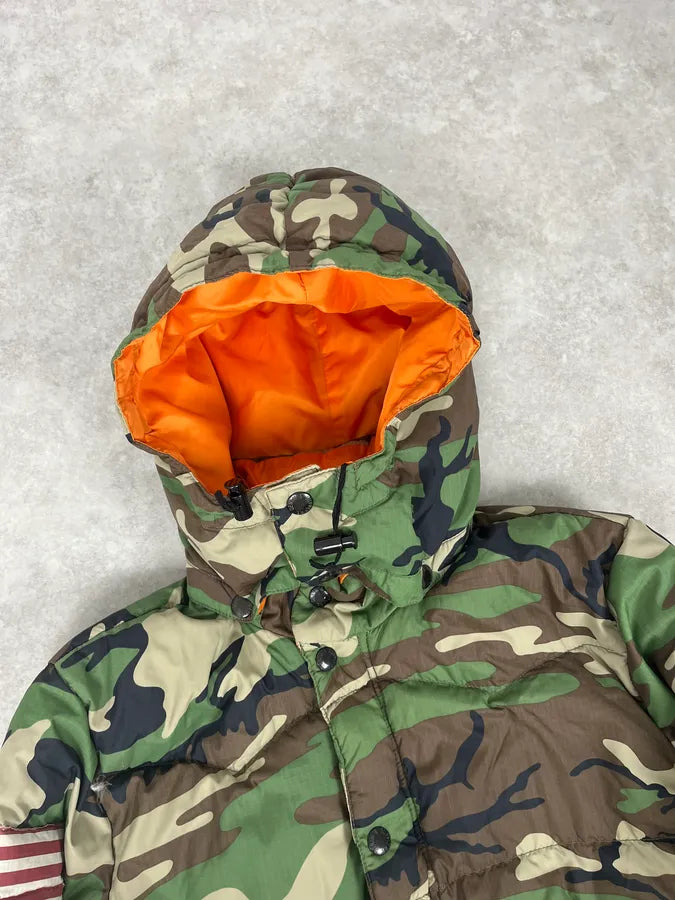 2000s Ralph Lauren USA Flag Camo Puffer Jacket cxfovTM 6