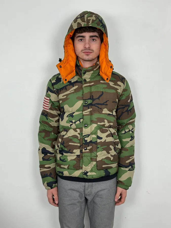 2000s Ralph Lauren USA Flag Camo Puffer Jacket cxfovTM 1