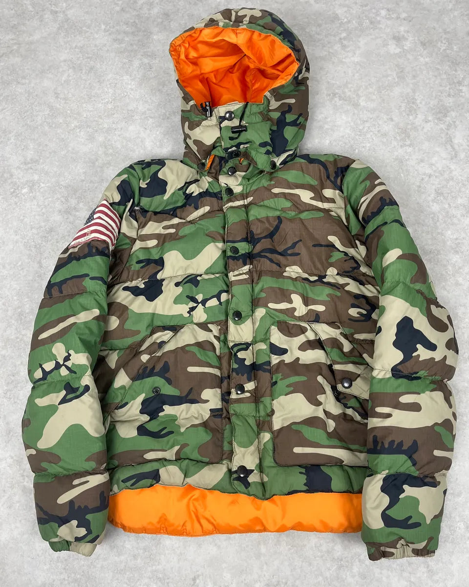 2000s Ralph Lauren USA Flag Camo Puffer Jacket cxfovTM 0