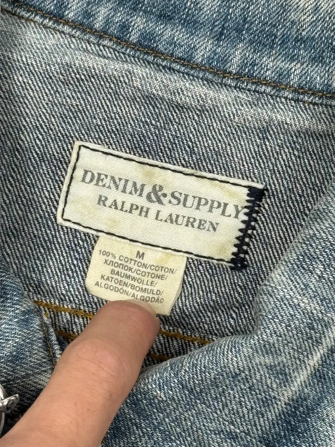 2000s Ralph Lauren USA Flag Denim Vest Jacket VVWFOTv 7