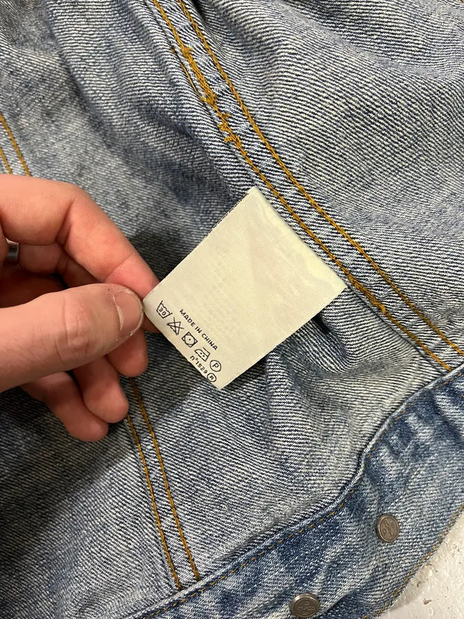 2000s Ralph Lauren USA Flag Distressed Denim Cropped Jacket upuvLFW 8