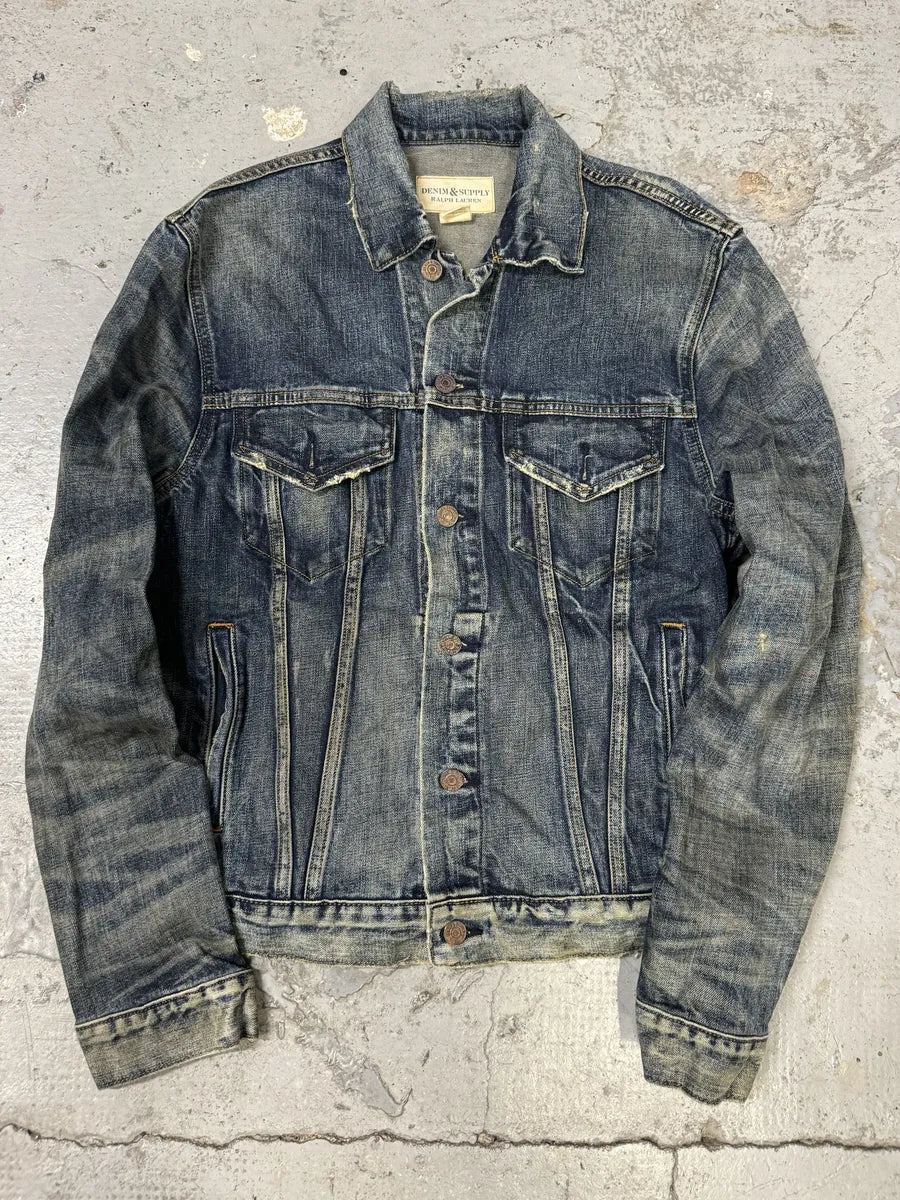 2000s Ralph Lauren USA Flag Eagle Denim Jacket BTltLbT 1