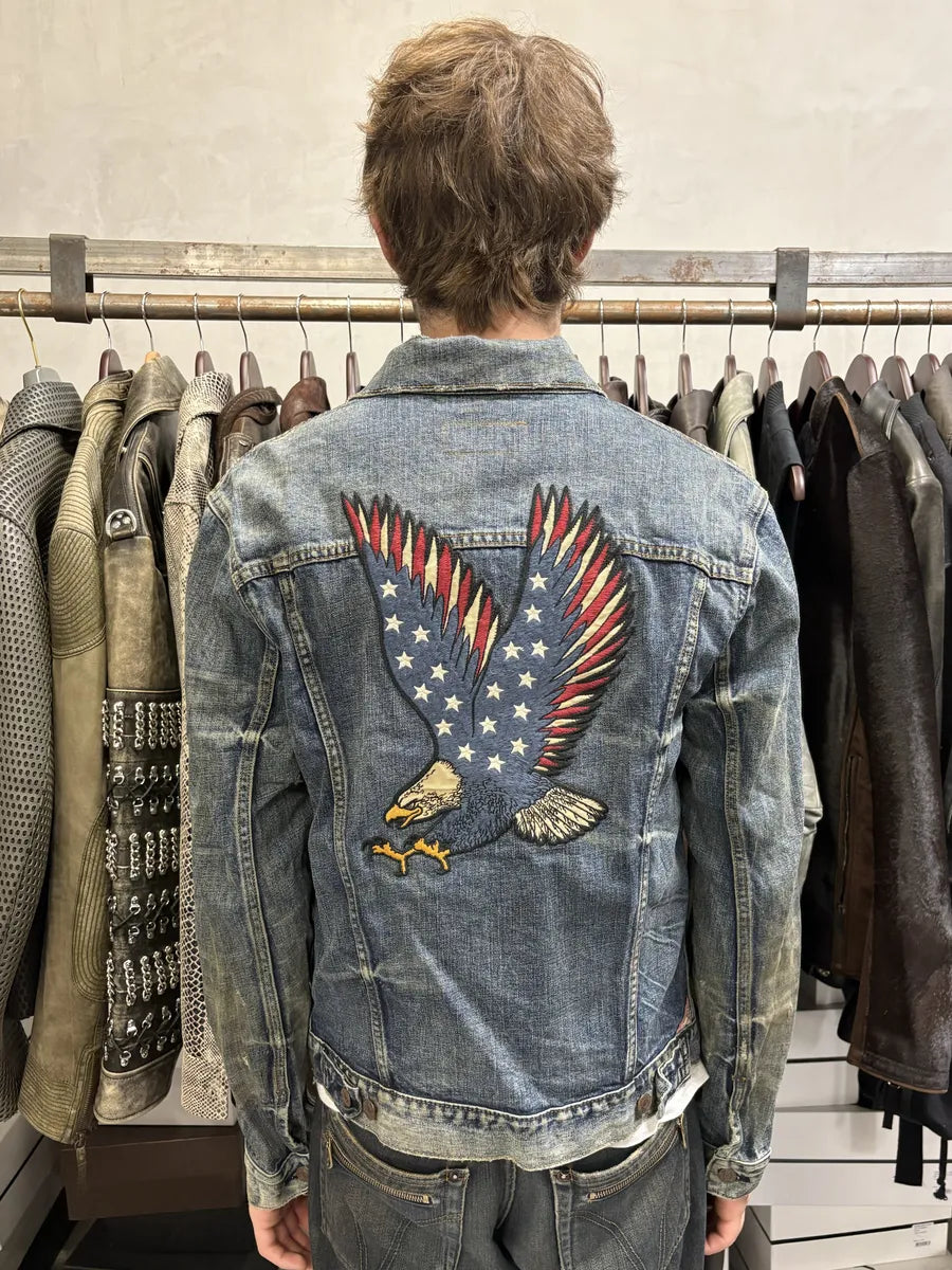 2000s Ralph Lauren USA Flag Eagle Denim Jacket BTltLbT 2