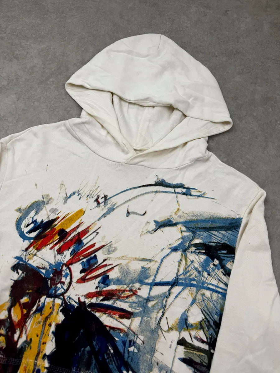 2010s Ralph Lauren White Apache Painted Hoodie mBpdTkm 3