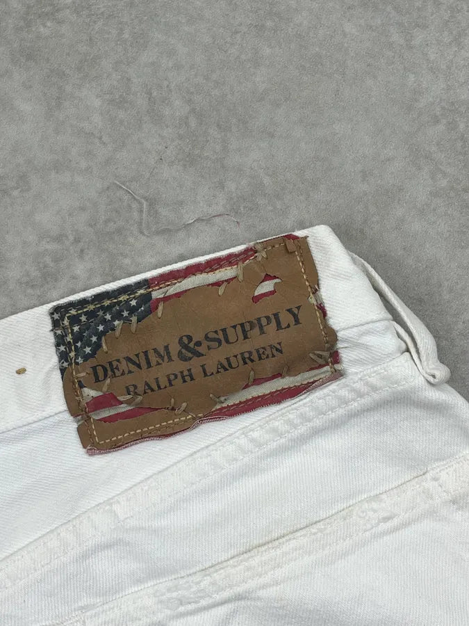 2010s Ralph Lauren White Straight Denim Jeans HuSHLQP 8