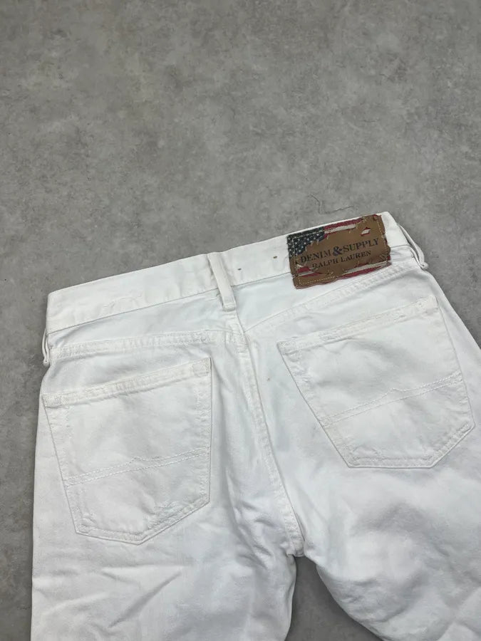2010s Ralph Lauren White Straight Denim Jeans HuSHLQP 7