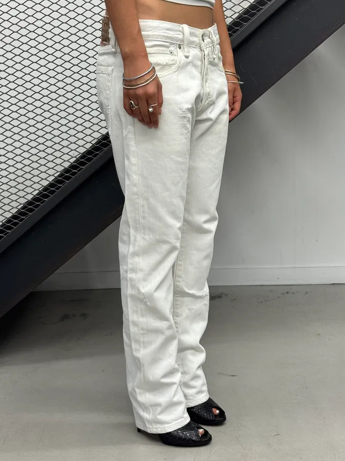 2010s Ralph Lauren White Straight Denim Jeans HuSHLQP 2