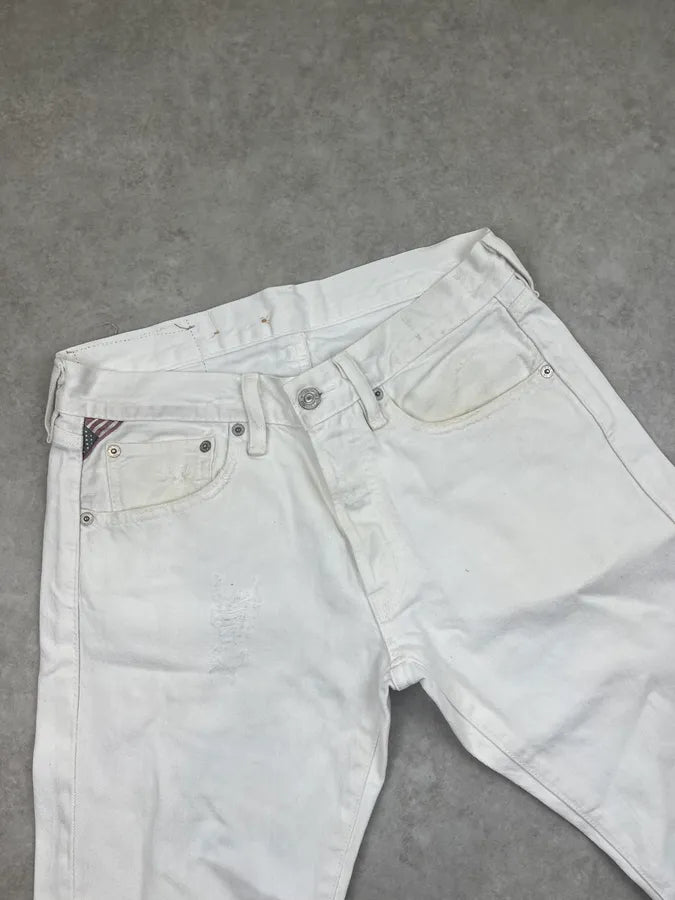 2010s Ralph Lauren White Straight Denim Jeans HuSHLQP 6
