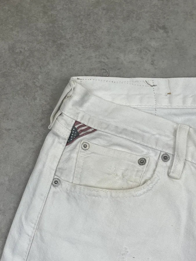 2010s Ralph Lauren White Straight Denim Jeans HuSHLQP 9