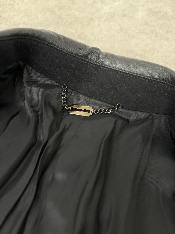 2000s Richmond Black Studded Long Classy Minimalist Coat vKMgUeu 8