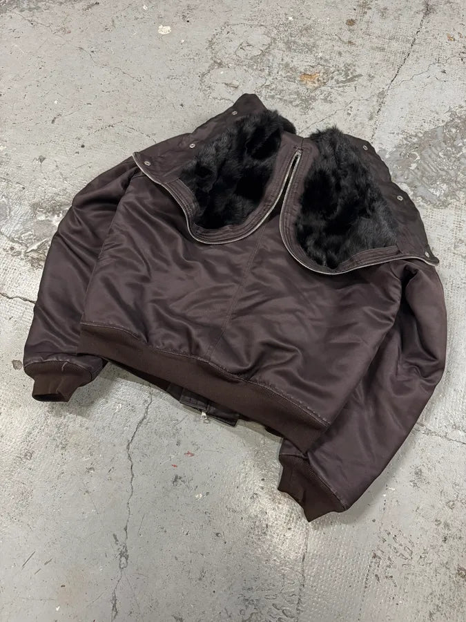 2000s Richmond Dark Brown Aviator Bomber Jacket NPxalnT 5