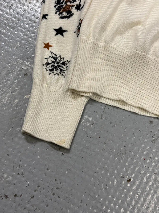 2000s Richmond Dragon Fantasy White Cardigan nwEcJpW 4