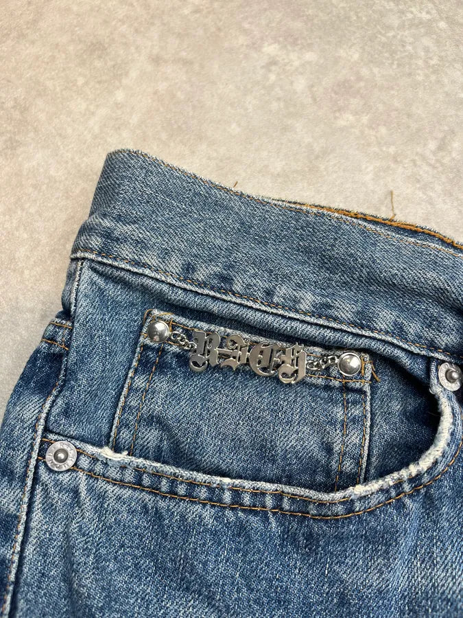2000s Richmond Rich Blue Rebel Denim Jeans WSxnsnk 12