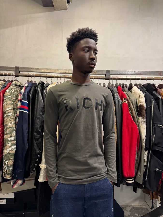 2000s Richmond Rich Grey Brown Longsleeves XOoQBis 1