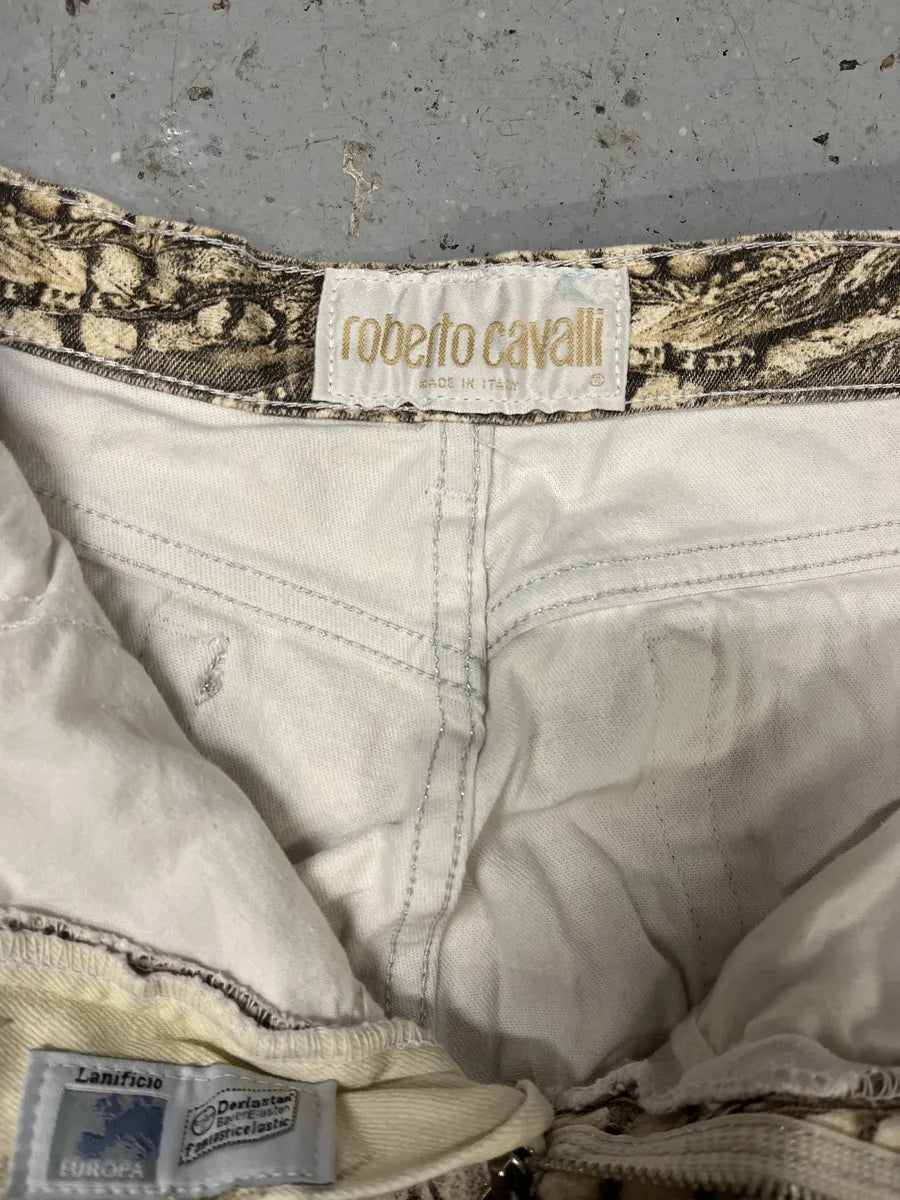 2000s Robero Cavalli Beige Feathers Pants OOYZFbt 8